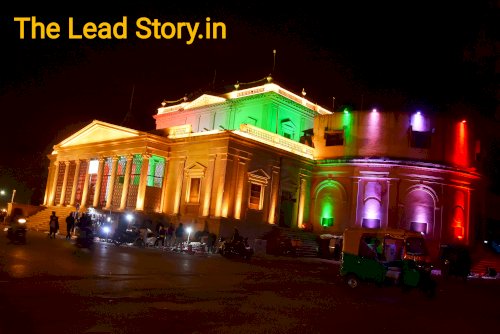 Heritage Buildings of Gwalior गणतंत्र दिवस की पूर्व संध्या पर तिरंगा रोशनी में नहायी शहर की इमारतें